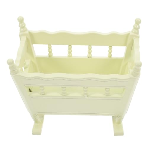 GARVALON Babywiege, Mini Zubehör, Miniatur Bett Modell, Mini Möbel Modell, Mini Spielzeug, Mini Möbel, Puppenbett Spielzeug, Puppenmöbel Requisiten, Mini Bett Modell, Miniatur von GARVALON