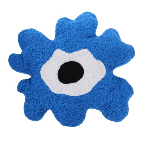 GARVALON Blumenbodenkissen Kuschelkissen aus Plüsch lebensechtes Stofftier Autositzpolster sitzkissen Cute Pillow fußmatte stuhlkissen Blumenform-Wurfskissen Plüschblumen-Wurfskissen Blue von GARVALON