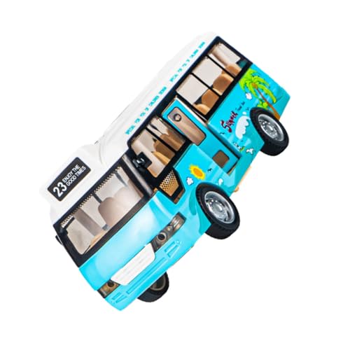 GARVALON Bus Spielzeugauto Bus-Spielzeug Schulbus Mit Lichtern Kinderspielzeug Internationales Schulbusmodell Kompakte Busmodelle Lernspielzeug Simulation Bus Spielzeug Abs von GARVALON