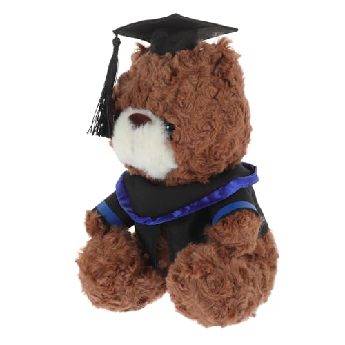 GARVALON Dr. Bärenpuppe Mini-teddybären Plüsch-abschlussbären Spielzeug Abschluss Bär Plüsch-Grad-bär Bär Dekoration Graduierung Blumenstrauß Bären Abschlussbärenpuppen Tragen Pp Baumwolle von GARVALON