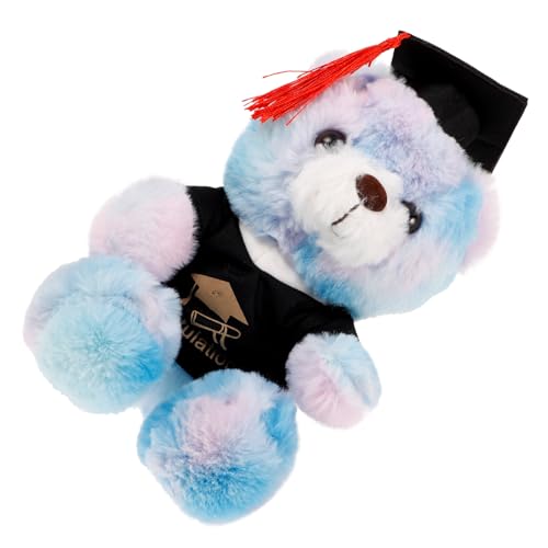 GARVALON Dr. Bärenpuppe beliebte kuschelbären bidoof Plush Stuffed Soft Toys abschlussgeschenk Spielzeug Partyzubehör Abschluss Stofftiere Cartoon-Bär-Puppe PP Baumwolle Sky-Blue von GARVALON