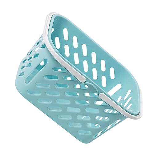 GARVALON Einkaufskorb Puppenhausmöbel Aufbewahrungskorb mit Deckel Babykorb Mädchen Bausatz ablagekörbe Storage Baskets Decor Miniaturmodell Mini-Aufbewahrungskorb Plastik Blue von GARVALON