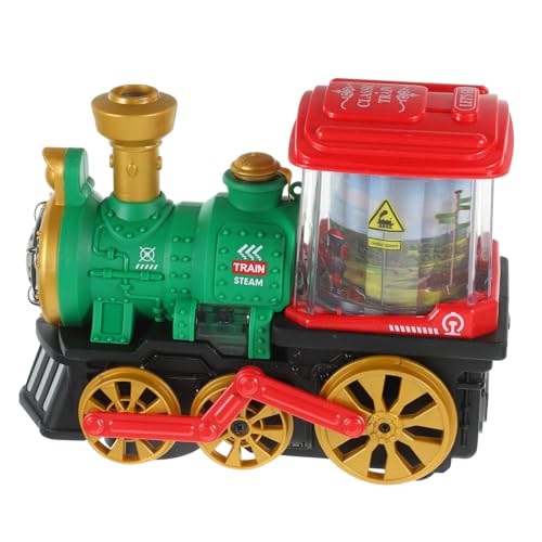 GARVALON Bahn Spielzeug Züge Spielzeug Elektrisches Kinderzugspielzeug Mit Rotierender Rauchlampe Beweglicher Dampfender Zug Für Kleinkinder Ideal Für Eisenbahnschienen Und Fantasievolles Spielen von GARVALON