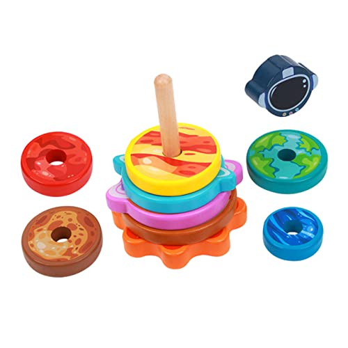 GARVALON Farbenfrohes Montessori Holz ringstapelspielzeug für Kleinkinder Sicher und Hautfreundlich Fördert Motorische Entwicklung Farb Formwahrnehmung Lernspielzeug für Junge Mädchen GARVALON Farbenfrohes Montessori Holz ringstapelspielzeug für Kleinkinder Sicher und Hautfreundlich Fördert Motorische Entwicklung Farb Formwahrnehmung Lernspielzeug für Junge Mädchen von GARVALON