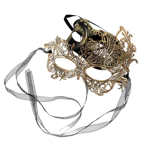 GARVALON Halbtagsmasken Mit Spitze Wiederverwendbare Cosplay Masken Für Halloween Karneval Und Kostümbälle Elegante Damenmasken Im Klassischen Design von GARVALON