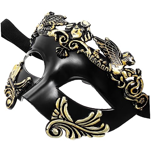 GARVALON Halloween Maske Im Ägyptischen Stil Halbgesichtige Krieger Maske Cosplay Requisite Für Halloween Partys Kostü Zubehör Für Karneval Und Themen Events von GARVALON