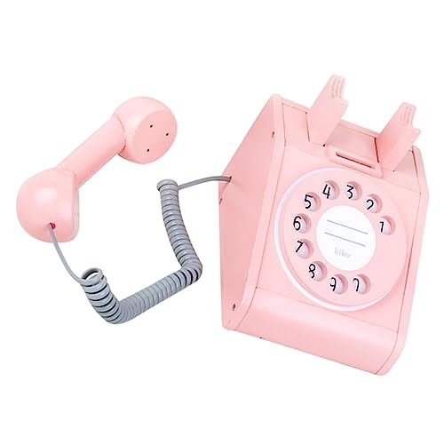 GARVALON Telefon Retro Simulation Spieltelefon Pink Pädagogisches Für Kleinkinder Spaßiges Telefon Für Zum Und Lernen von GARVALON