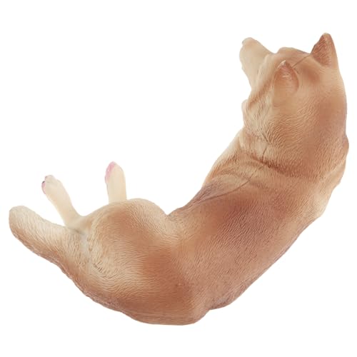 GARVALON Hund Figurine Dekoration Realistische Plastik Hund Tierfigur Simulation Hund Dekoration Für Zuhause Und Büro von GARVALON