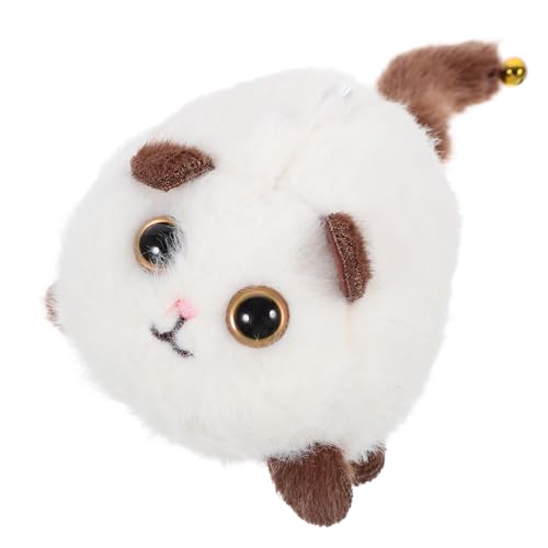 GARVALON Kätzchenspielzeug Kitten Spielzeug plushie cat plüschkatze Kätzchen Spielzeug cat Decor cat spielzeuge katzenspielzeug Kuscheltier Plüsch süße Plüschtiere PP Baumwolle Weiß von GARVALON