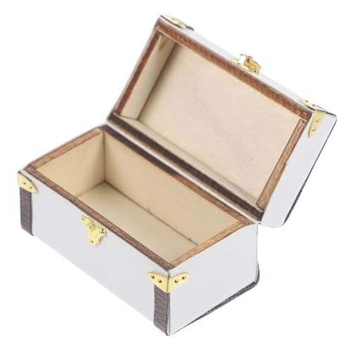 GARVALON Kasten Mini-Aufbewahrung sbox Rollkoffer Spielzeug Mini-Hauskoffer Puppentrolley Mini-Hausverzierung Storage Boxes aufbwahrungs-Box Mini-Holzkiste Mini-Hausaccessoire hölzern von GARVALON