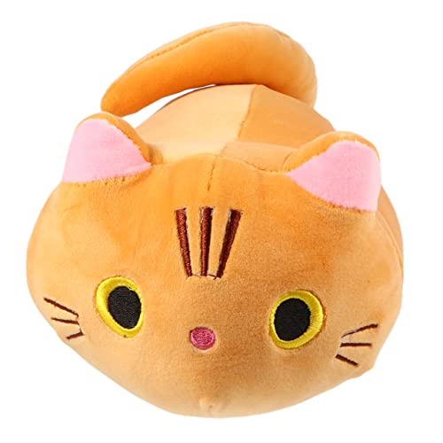 GARVALON Katzen üsch Kissen 25cm Weiches Tierkissen Rundes Dekokissen Cartoon Stil Ideal Für Zuhause Sofa Und Autositz Perfektes Für Katzenliebhaber von GARVALON