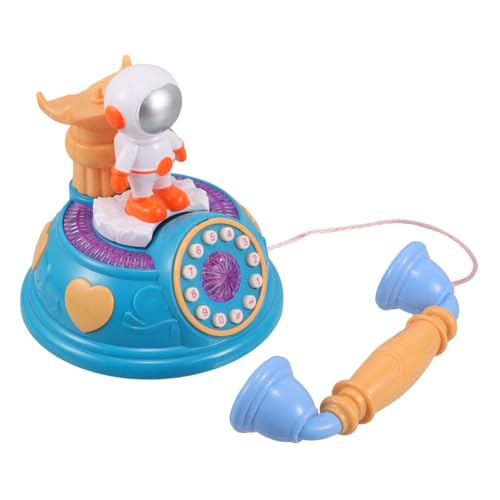 GARVALON Kinder-Astronauten-telefonspielzeug, Retro-Cartoon-drehtelefon-Spielzeug, Früherziehung, Interaktives Spielzeug Mit Lichtern Und Musik Für Zuhause Und Vorschule, von GARVALON