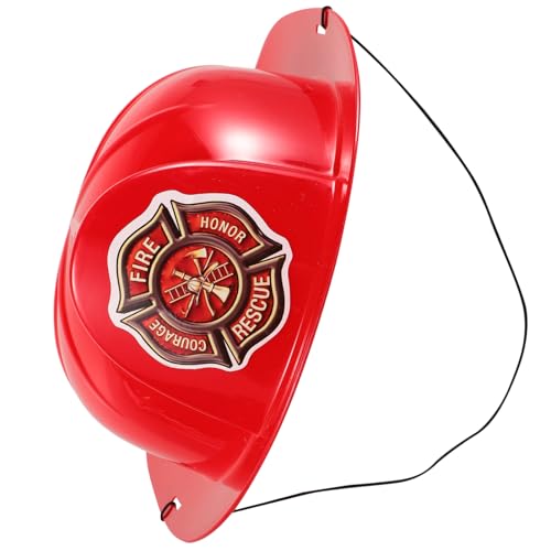 GARVALON Feuerwehrmann-mütze Rollenspiel-spielzeug Feuerwehrmann Rote Plastikmütze Feuerwehrhelm Zubehör für Jungen und Mädchen Kostüme von GARVALON