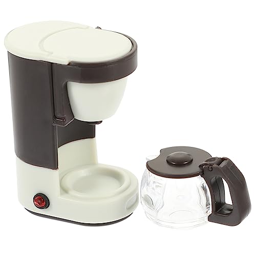 GARVALON Kinder Kaffeemaschine Spielküchenzubehör Mini Puppenhaus Kaffeemaschine Kaffeevollautomat Spielzeug Kindgerechte Nachbildung Mit Sound Und Wassertank Ab 3 Jahren von GARVALON