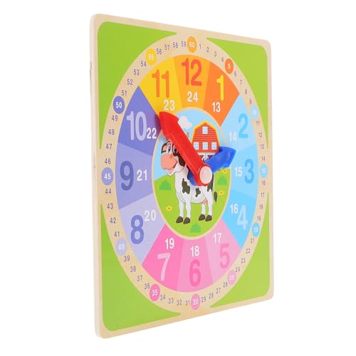 GARVALON Kinderuhr aus Holz Kuckucksuhr Kinder Lernen Uhr Wecker Digitale Wanduhr Timer Holzuhr für Kinder Holzspielzeug Uhr für Kinder Kognition Uhr Spielzeug kinderuhren aus Holz Lehruhr von GARVALON