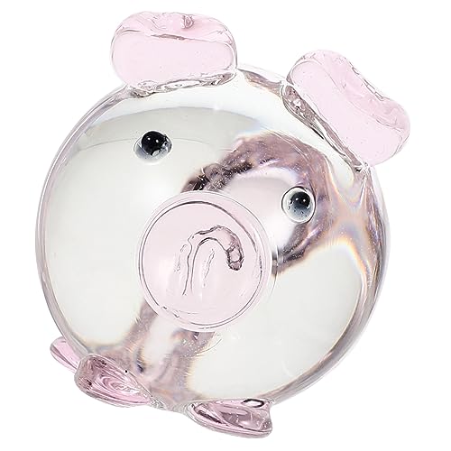 GARVALON Kristall-Schweinchen-Ornament rosa Wohnaccessoires rosa Dekorationen Auto bürodeko büro Dekoration pink tortendeko Einschulung Schmuck Layout Schweinedekor Kristallglas von GARVALON