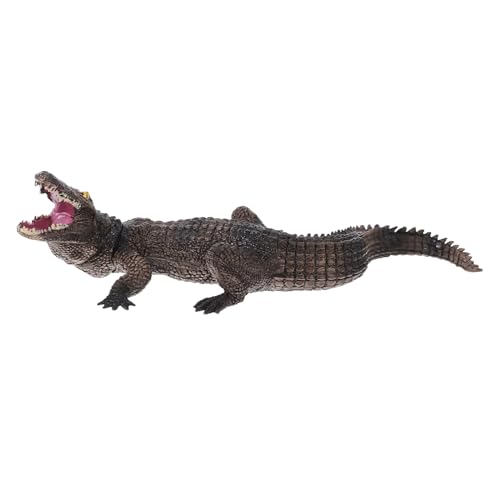 GARVALON Krokodilmodell für die frühe Bildung Alligator-Figur Alligator-Krabbelspielzeug Tiermodell Kunststoffmodell kleine Krokodildekoration realistisches Simulationskrokodilmodell PVC von GARVALON