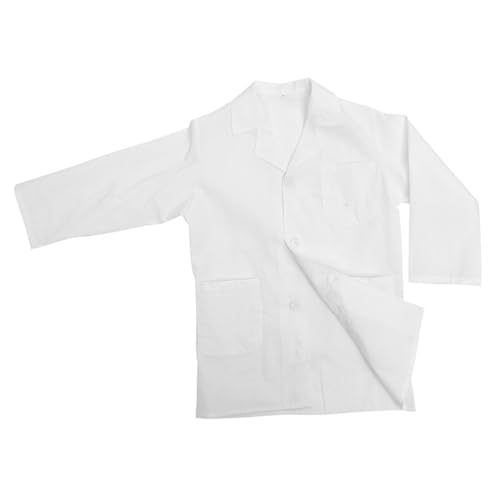 GARVALON Laborkittel Unisex Langarm Weiß Kinderkostüm Arzt Kittel Cosplay Wissenschaftler für Jungen Mädchen Schulanfang Geburtstag Party GARVALON Laborkittel Unisex Langarm Weiß Kinderkostüm Arzt Kittel Cosplay Wissenschaftler für Jungen Mädchen Schulanfang Geburtstag Party von GARVALON
