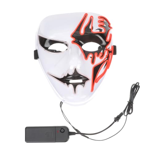 GARVALON Leuchtende Halloween Maske LED Cosplay Kostü Maske Für Partys Maskenball Und Karneval Handgezeichnete Luminous Maske Und von GARVALON