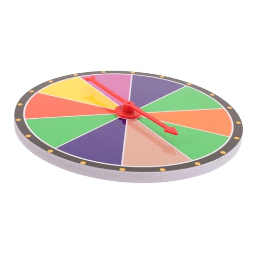 GARVALON Lotterie-Plattenspieler Glücksbrettspiel Schreibtisch-Win-Wheel Partyzubehör Drehscheibe Kneipenrad Party-preisrad Glücksspiel-preisrad Party-gewinnrad Anzeigen Messe Rad PVC von GARVALON