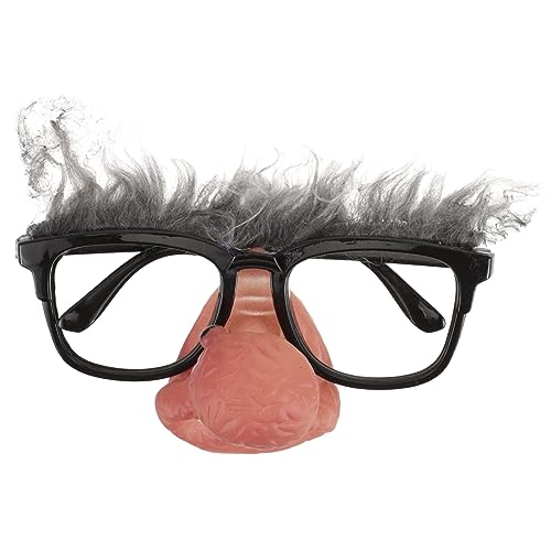 GARVALON Lustige Clown Nasenbrille Professionelles Party Accessoire Für Halloween Und Weihnachtsfeiern Große Nase Perfektes Kostümzubehör Für Clowns Und Bühnenauftritte von GARVALON