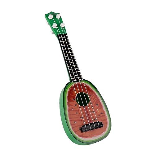 GARVALON Mini Früchte Ukulele Für Lernspiel Mit Musik Und Klanghölzern Ideal Für Die Musikalische Früherziehung Und Kreative Spielzeit Wassermelonen Design von GARVALON