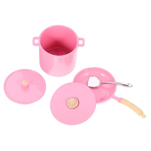 GARVALON Puppenhaus Klein Kinderküche Klein Kochset Für Puppenhaus 1 Set Töpfe Und Pfannen Spatel Puppenhaus Zubehör Für Kreative Spielideen Lebensmittel Und Küchenaccessoires von GARVALON