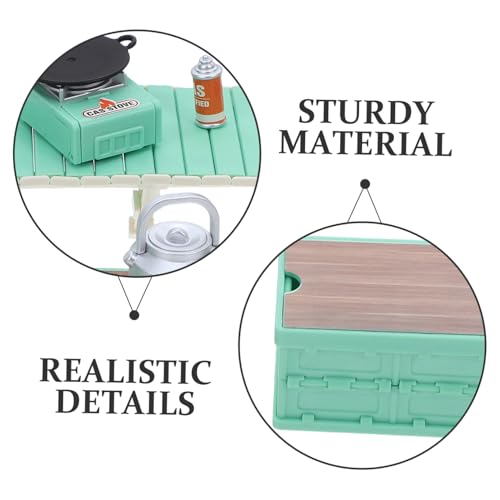 GARVALON Miniatur Puppenhaus BBQ mit Faltbaren Stühlen Picknicktisch und Camping Gaskocher Stabiles Kunststoffspielzeug für Jungen Kreatives Rollenspiel im Spielhaus Realistische Outdoor GARVALON Miniatur Puppenhaus BBQ mit Faltbaren Stühlen Picknicktisch und Camping Gaskocher Stabiles Kunststoffspielzeug für Jungen Kreatives Rollenspiel im Spielhaus Realistische Outdoor von GARVALON