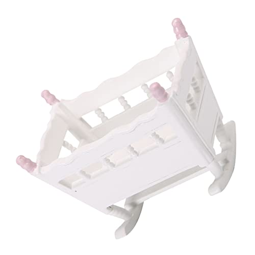 GARVALON Miniatur Puppenwiege Doll Cradle Für Puppenhaus Dekoration Mini öbel Für Kreative Spielwelten Ideal Als Für Und Puppenliebhaber von GARVALON