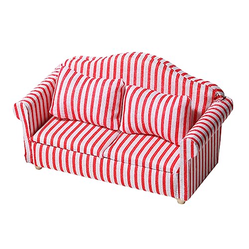 GARVALON Miniatur Sofa Ornament Für Puppenhaus Modernes Design Mikro Möbel Deko Ideal Für DIY Projekte Perfektes Zubehör Für Miniaturwelten von GARVALON