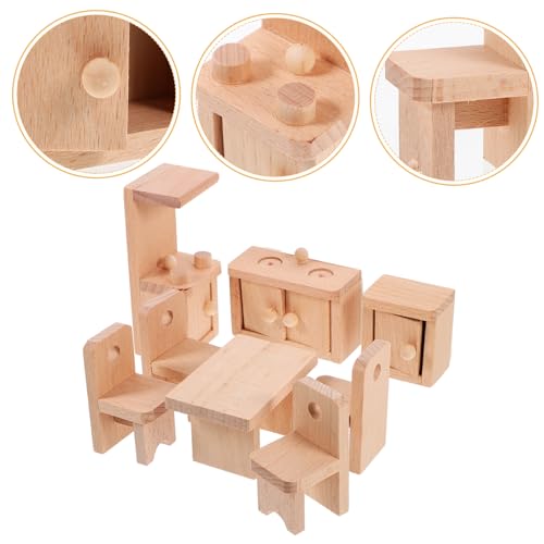 GARVALON Minimöbel Set Für Puppenhäuser 1 Satz Holzspielzeug Mit Niedlichen Rollenspielmöbeln Für Ideal Für Kreative Spielstunden Und Fantasievolles Puppenspiel von GARVALON