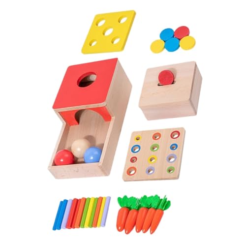 GARVALON Montessori Lernspielzeug Set Aus Holz Für Kleinkinder Vorschulalter Feinmotorik & Entwicklung Magnetspielzeug Labyrinth Sortierspiel Motorikbrett 1 Set von GARVALON