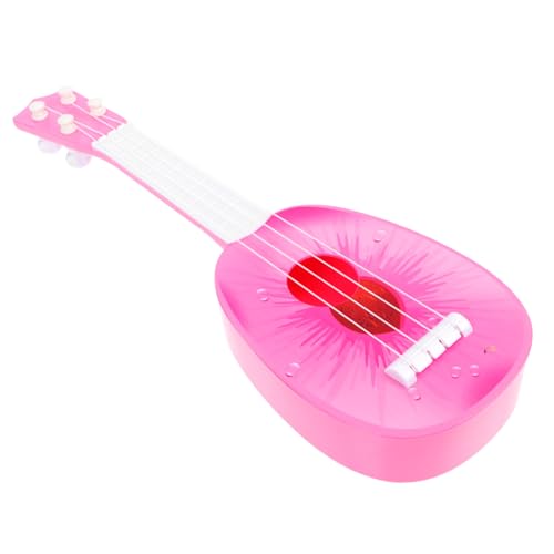 GARVALON Obst Gitarre Musikalisches Spielzeug Gitarren-Ukulele für Anfänger Ukelele for Geburtstagsgeschenk für Kinder pädagogisches Instrument Spielzeug Gitarrenmodell Abs Weiß von GARVALON