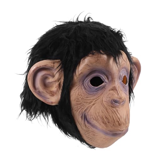 GARVALON Orang-Utan-Maske Affenkostüm Vollkopfmaske Affenkopfmaske Halloween-Tiermaske halloween maske realistische maske Halloweenkostüm Maske im Tierdesign Gorilla-Cosplay-Maske von GARVALON