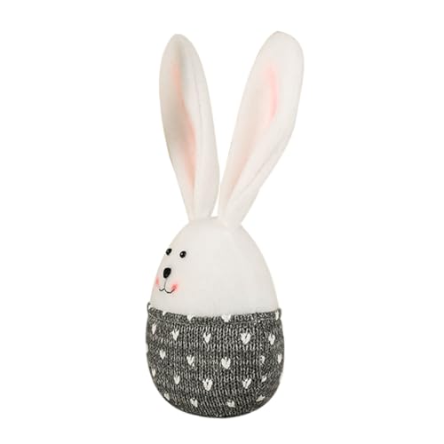 GARVALON Osterhase Ausgestopftes Tierspielzeug Osterparty Gefallen Kaninchen Stofftier Hasen-kuscheltiere Ausgestopfter Hase Cartoon-tierspielzeug Entzückender Stoffhase Plüsch Grey von GARVALON