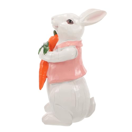 GARVALON Osterhase Kaninchen- DIY-mikrolandschaftsverzierung Auto Kleine Hasenfiguren Hasen-Ornamente Mikro-landschaftskaninchen-Statue Tischplatte Kleiner Hase Zarte Hasenfiguren Harz von GARVALON