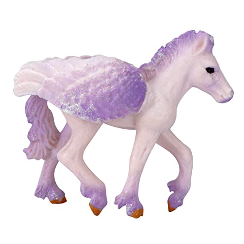 GARVALON Pegasus-Einhorn-Modell Gehirnspielzeug Mädchen Spielzeug Feenhaftes Spielzeug Süße Figur Pädagogisches Spielzeug Für Kinder Action Figur Lernspielzeug Für Kinder Feenfigur PVC Weiß von GARVALON