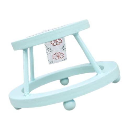 GARVALON Maßstab 1:12 Holz Baby Learning Walker Miniatur Baby Puppenhaus Möbel Set Für Jungen Und Mädchen von GARVALON