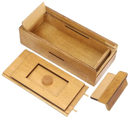 GARVALON Puzzle Box Für Kognitive Spielzeugbox Mit Verstecktem Fach Ideal Für Geldgeschenke Und Kreative Herausforderungen Pädagogisches Holzspielzeug von GARVALON