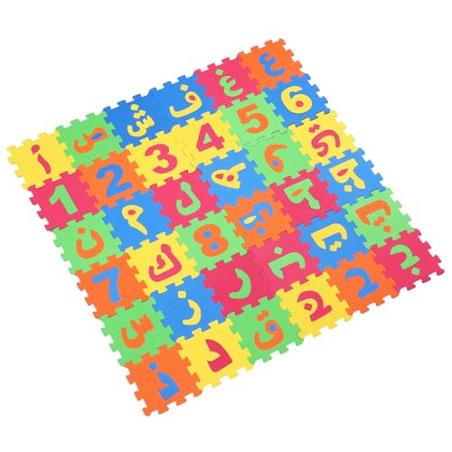 GARVALON Puzzle Spielmatte Aus üschschaumstoff Für Kleinkinder Faltbare Babyspielmatte Mit Arabischen Buchstaben Vielseitig Einsetzbar Spielteppich Oder Turnmatte Ideal Für von GARVALON