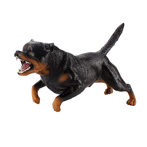 GARVALON 1pc Rottweiler Spielzeug Realistische Rottweiler Figur für Kinder Hund Figuren Simulation Welpen Spielzeug von GARVALON