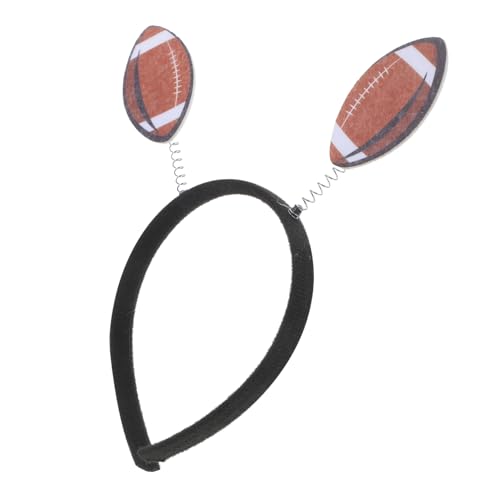 GARVALON Rugby-Stirnband Fußball-Stirnband Rugby Kopfband Rugby Kopfschmuck Fußball-Stirnbänder Fußball-Headbopper Stirnbänder für Erwachsene für Frauen Cosplay-Stirnband Haarband ABS Brown von GARVALON