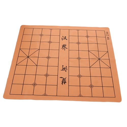 GARVALON Schachbrett China Schachbrettmatte Schachspielstütze Chinesisches Schachbrett Chinesisches Schachbrett Marmorschachbrett Xiangqi Schachmatte Reiseschachbrettmatte Kunstleder von GARVALON