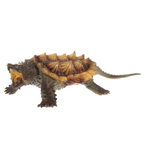 GARVALON Schnappschildkröte Figurine Aus Material Miniatur Schildkröten Modell Für Dekoratives Für Zuhause Und Büro Realistisches Tierornament von GARVALON