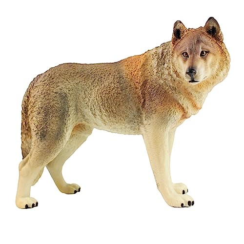 GARVALON Simulation Wolf Wildtiere Tiermodelle Wolfsfiguren Für Kinder Dekoratives Tiermodell Wildtiere Figuren Wolfsfiguren Dekor Wildtiere Bastelarbeiten Wolfsmodelle Für von GARVALON