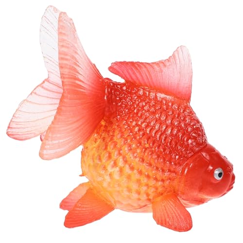 GARVALON Simulation eines Goldfischspielzeugs Dekorationen für Aquarien winzige Figuren Kinder Spielzeug Fisch Deko Fisch Modell badespielzeug rasenkante Rasenstatuen im Freien Fisch Figur von GARVALON