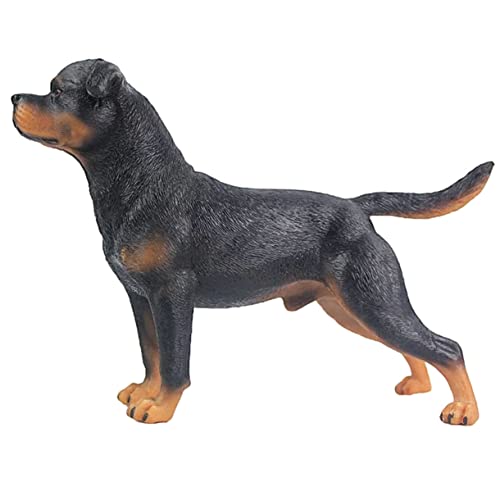 GARVALON Intelligenzspielzeug Hund Stehende Rottweiler Figur Aus Realistisches Hundemodell Für Kognitive Dekoration Ideales Für Jungen Und Ädchen Hundefigur Aus Robustem Material Target Hund von GARVALON