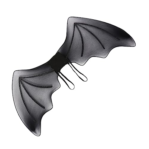 GARVALON Wings Schwarze Flügel Halloween Teufelsflügel Kostü Für Halloween Cosplay Requisiten Zubehör Rote Flügel Für Halloween Partys Ideal Für Teufel Und Dämonen Outfits von GARVALON