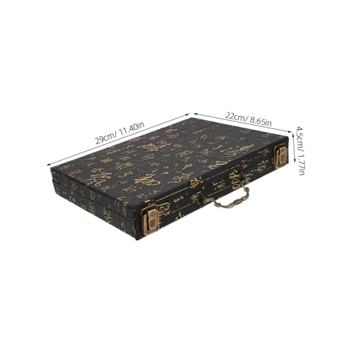 GARVALON Vintage Mahjong Holz Aufbewahrungsbox mit Tragegriff Großes Spielstein-Organizer für Zuhause und Reise Eleganter Schatzkoffer zur Stilvollen Aufbewahrung von Mahjong Schachspielen GARVALON Vintage Mahjong Holz Aufbewahrungsbox mit Tragegriff Großes Spielstein-Organizer für Zuhause und Reise Eleganter Schatzkoffer zur Stilvollen Aufbewahrung von Mahjong Schachspielen von GARVALON