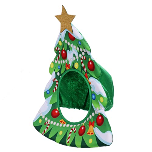 GARVALON Weihnachtsmütze Weihnachtsschmuck Rollenspiel-Requisiten Weihnachtsbaum Hut Cosplay-Hut weihnachtsverkleidung weihnachts verkleidung Weihnachtsrequisiten Party-Kopfbedeckung Green von GARVALON